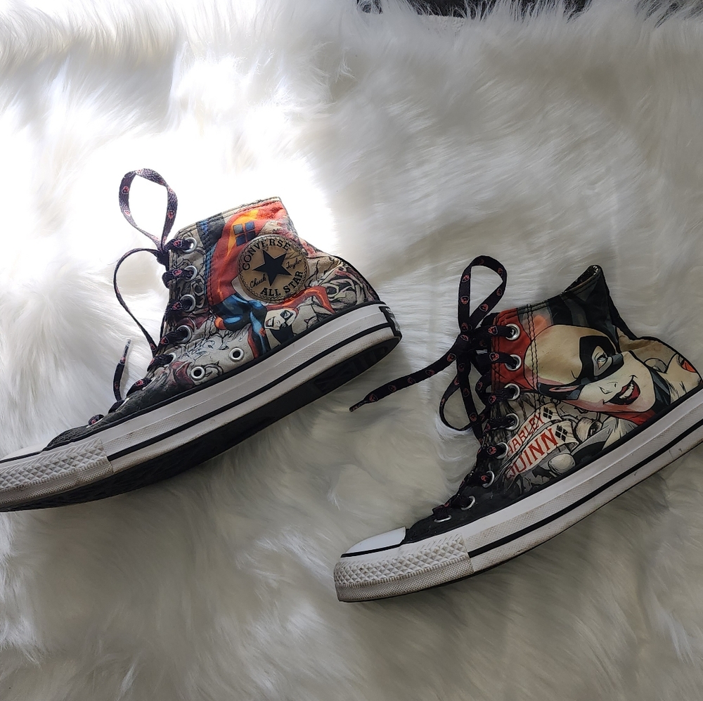 Converse Harley Quinn Face Chuck Taylor Hi Rare Vintage style 155260CMens 7Wom